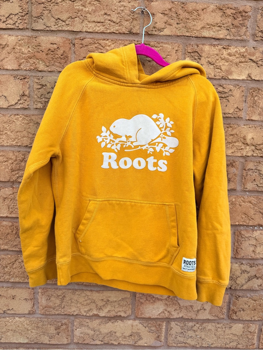 🌿2/$25 • Roots Canada Yellow Original Kanga Hoodie